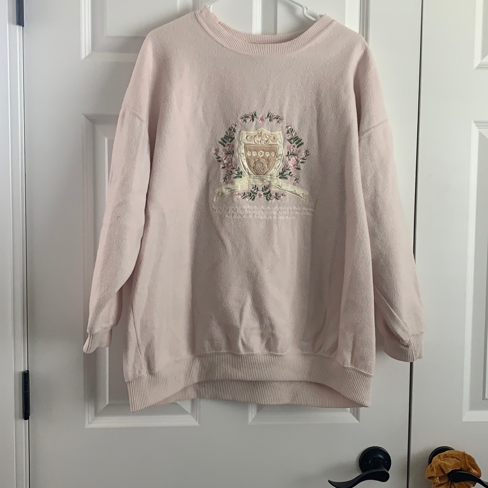 Vintage New York & Co Crest Embroidery Sweatshirt